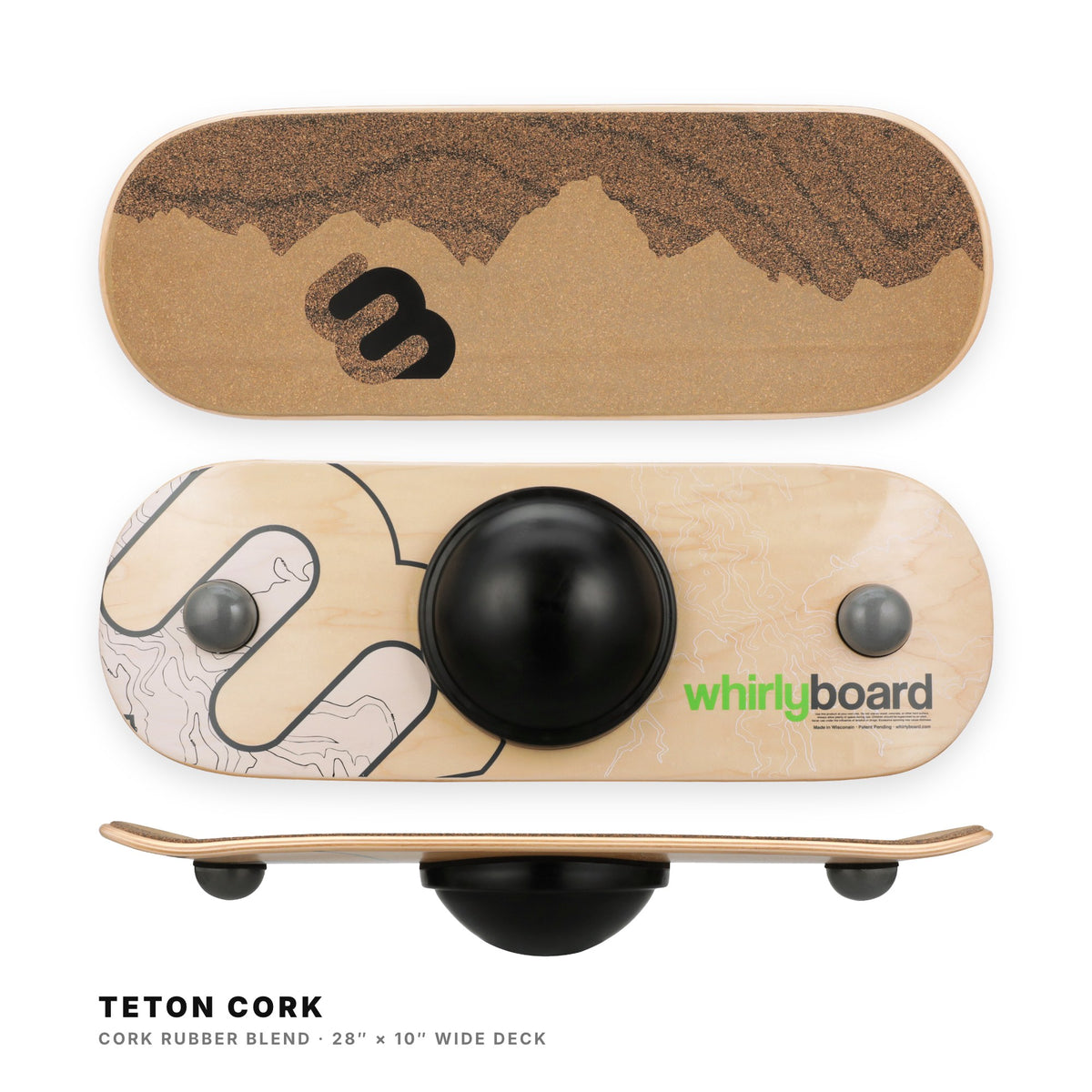 Whirly Desk Rider | Wide Standing Desk Balance Board