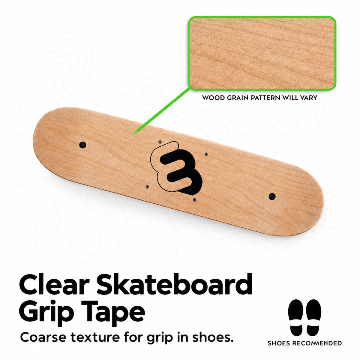 Sport 360 Clear Skateboard Grip Tape — shoes recommended