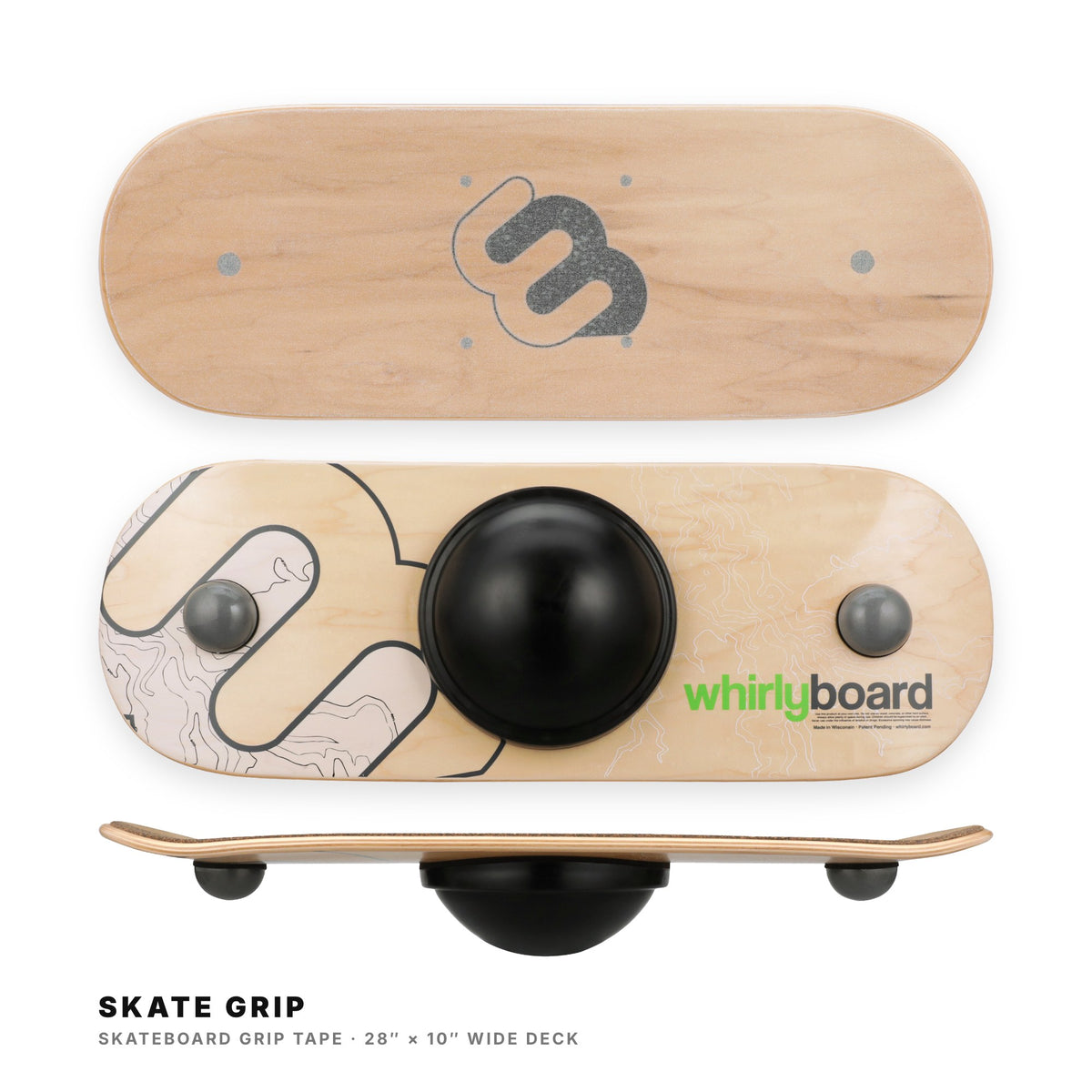 Whirly Desk Rider | Wide Standing Desk Balance Board
