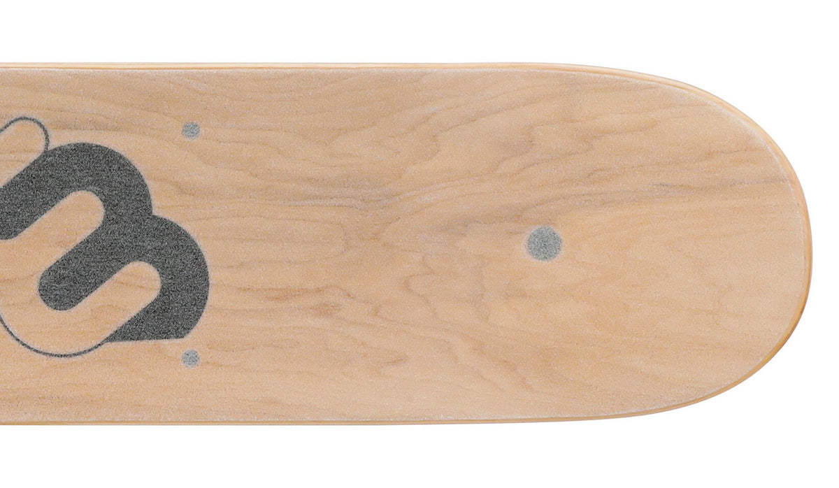 High-Traction Grip: clear skateboard grip tape over maple