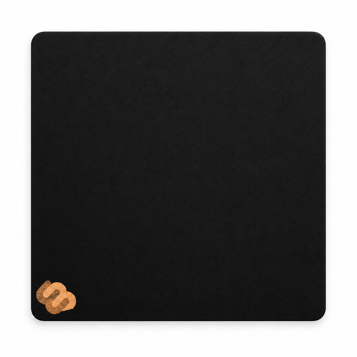Shred Whirly Mat in recycled black rubber with cork WB logo