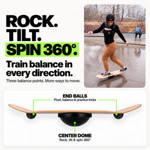 Rock, tilt and spin 360 degrees — Sport 360 center dome and end balls explained