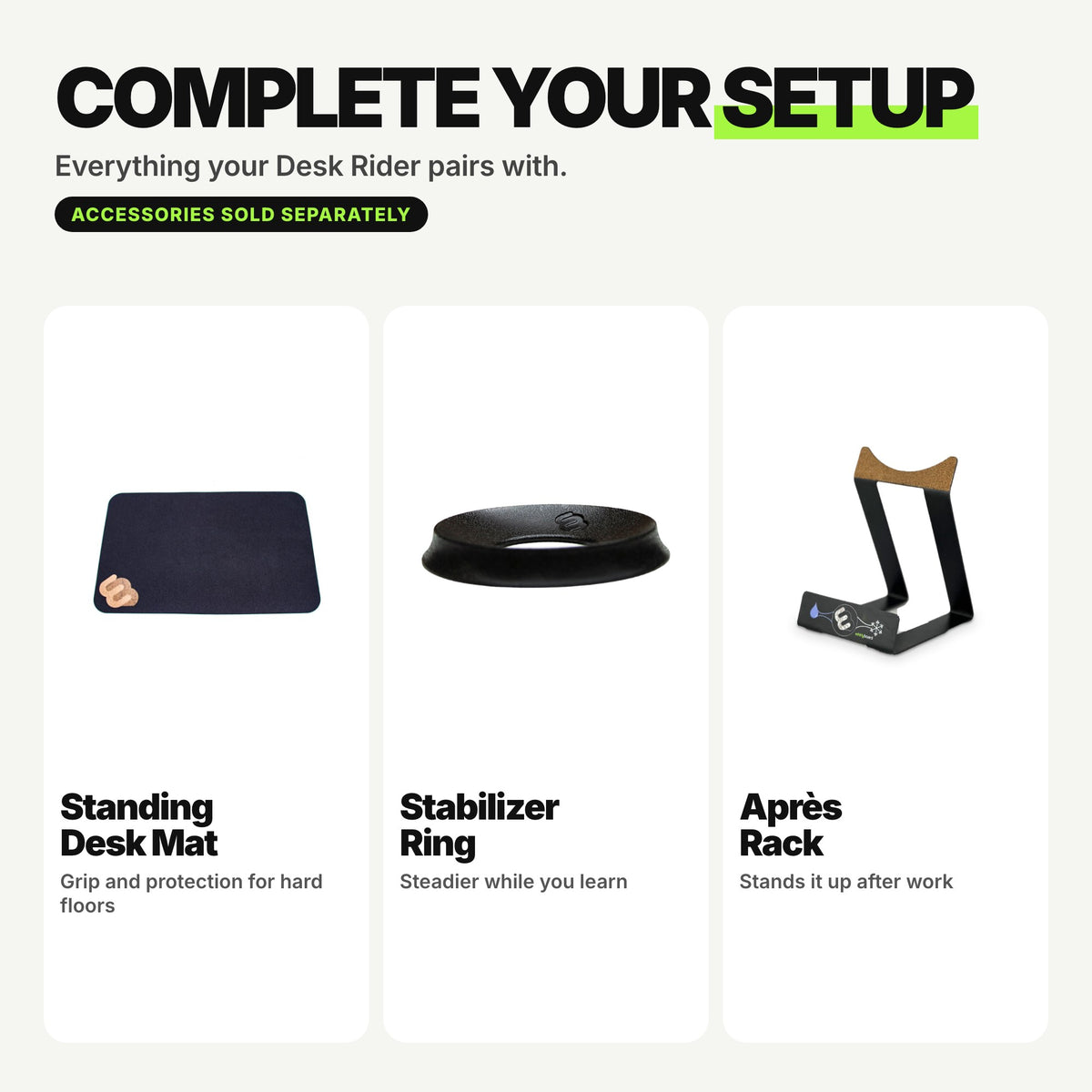 Whirly Desk Rider | Wide Standing Desk Balance Board