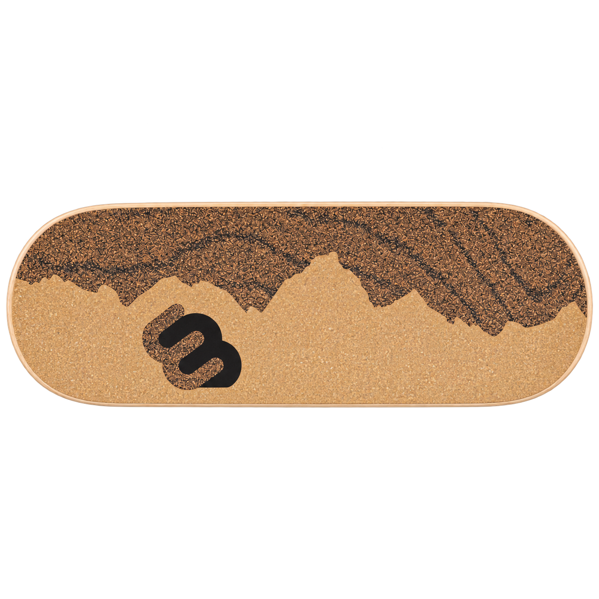 Whirly Desk Rider | Wide Standing Desk Balance Board — Teton Cork Rubber Blend — transparent product image
