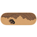 Whirly Desk Rider | Wide Standing Desk Balance Board — Teton Cork Rubber Blend — transparent product image
