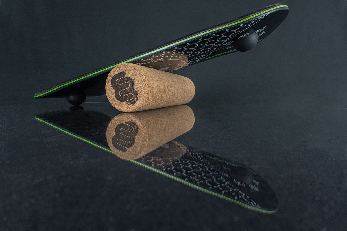 The deck sitting on the cork Roller