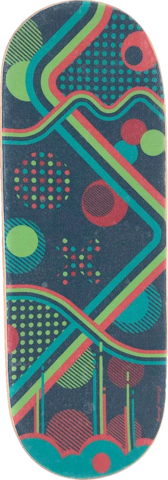 Custom Whirly Board: blue retro pattern