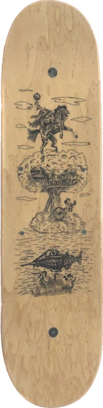 Custom Whirly Board: hand-drawn illustration
