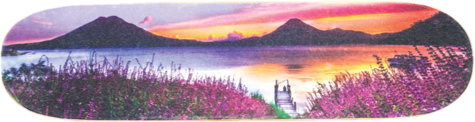 Mountain lake photo board