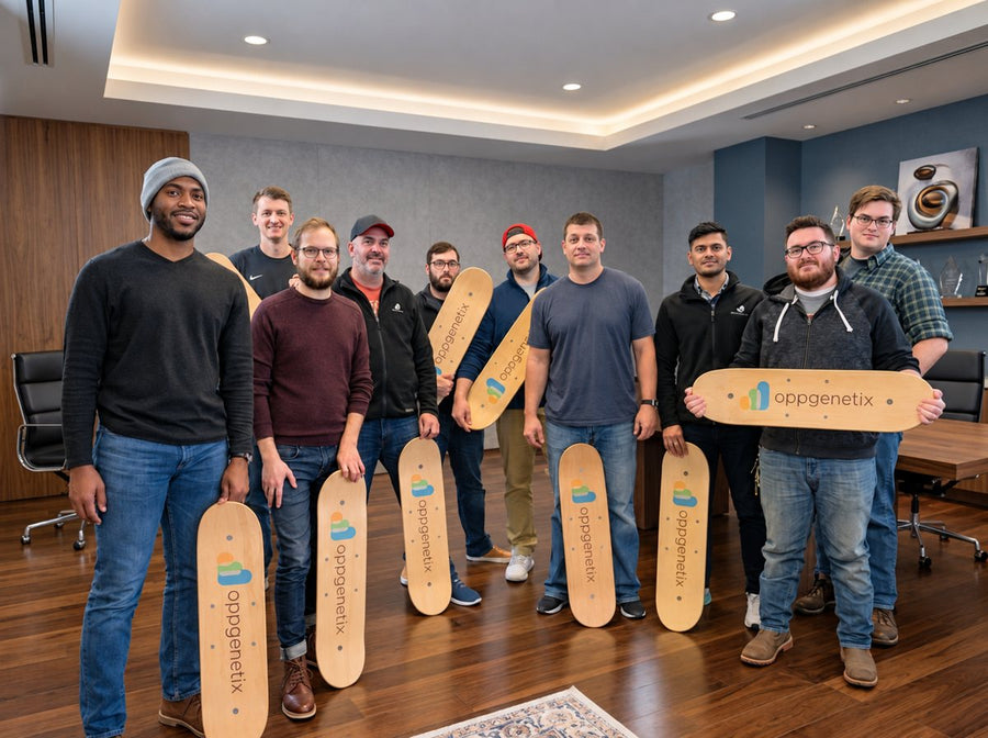 Oppgenetix team with their boards