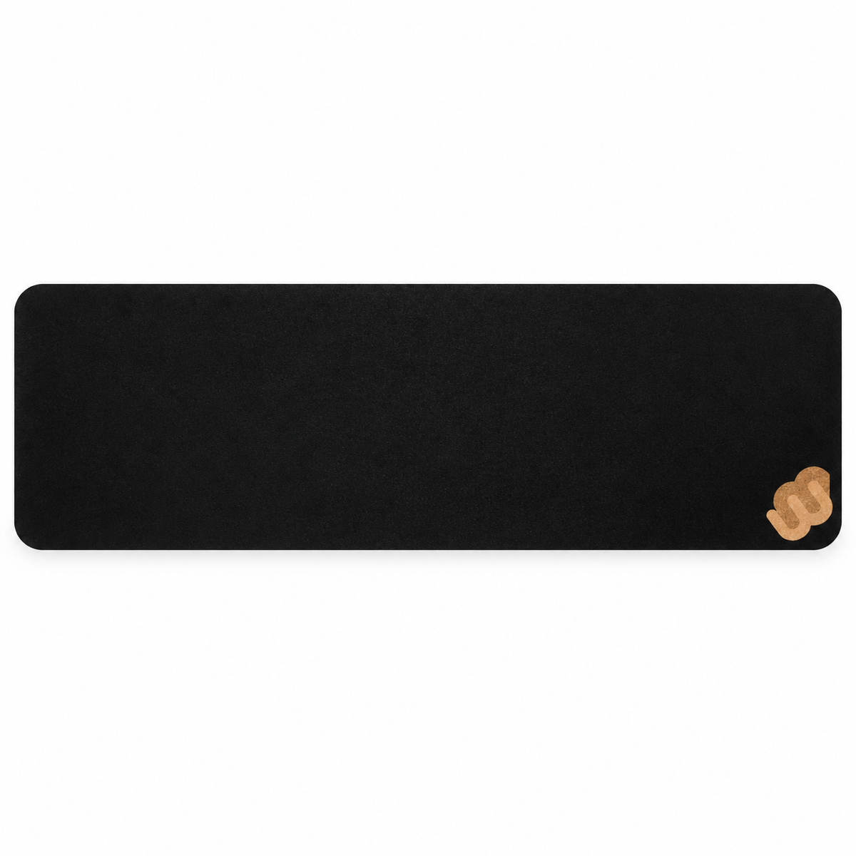 Fitness Whirly Mat in recycled black rubber with cork WB logo