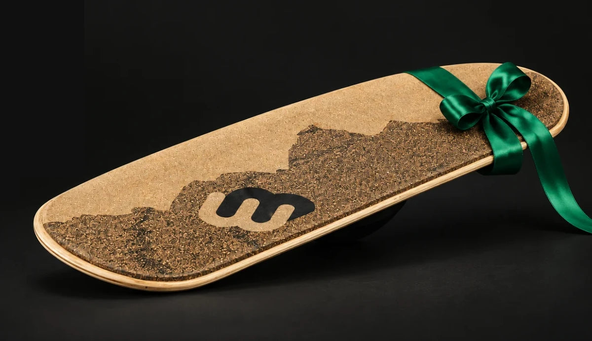A Whirly Board wrapped with a green ribbon