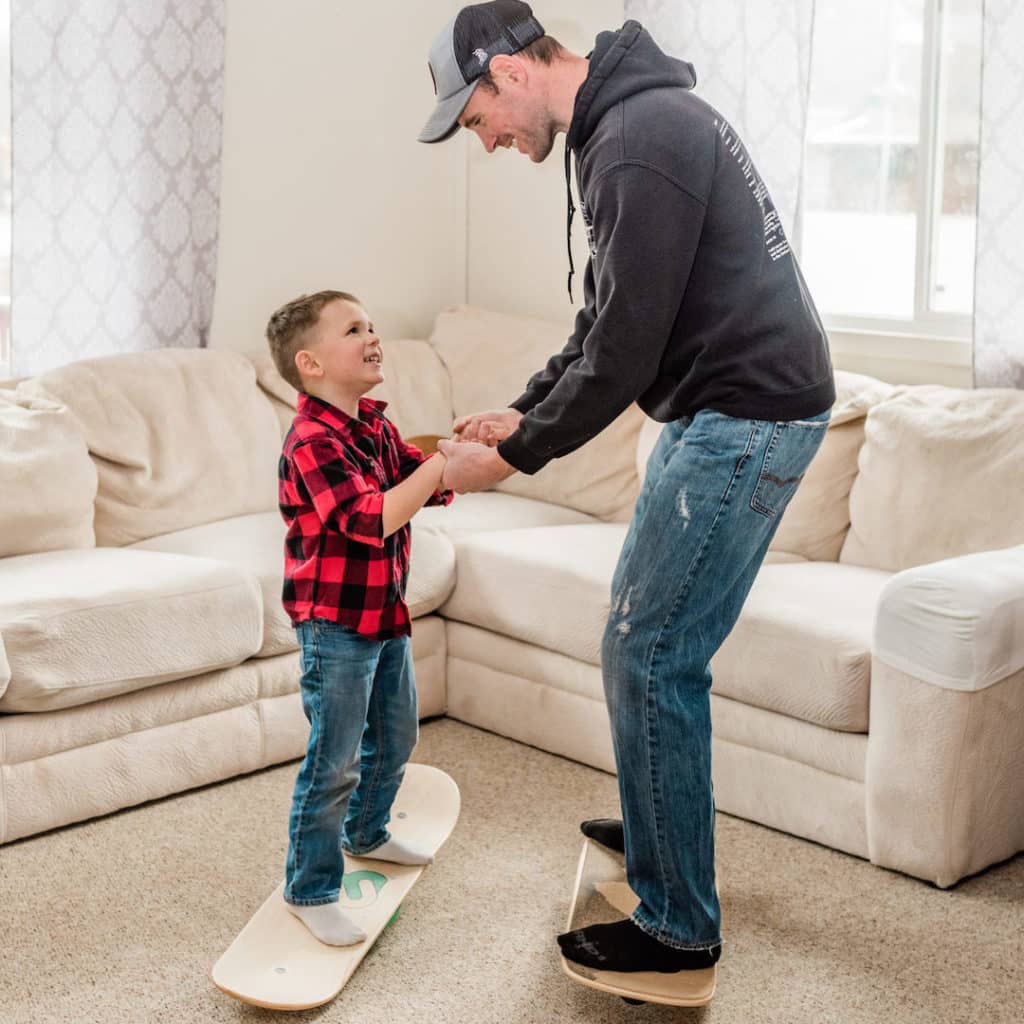 10 of the Best Balance Board for Kids in 2023 - Whirly Board Balance Board Father and Son - Whirly Board
