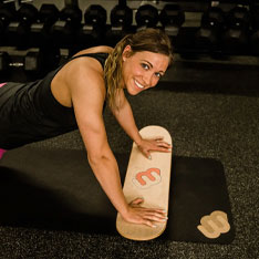 whirly board female pushup gym fitness